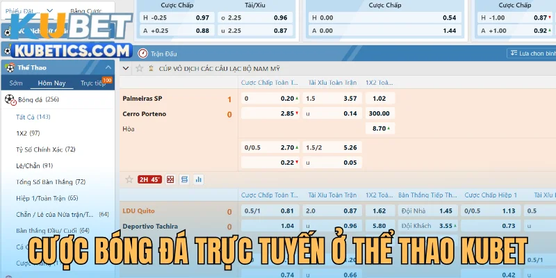 Trò chơi cược bóng đá trực tuyến ở thể thao kubet